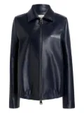 KHAITE Jackson Zip leather jacket - Blue