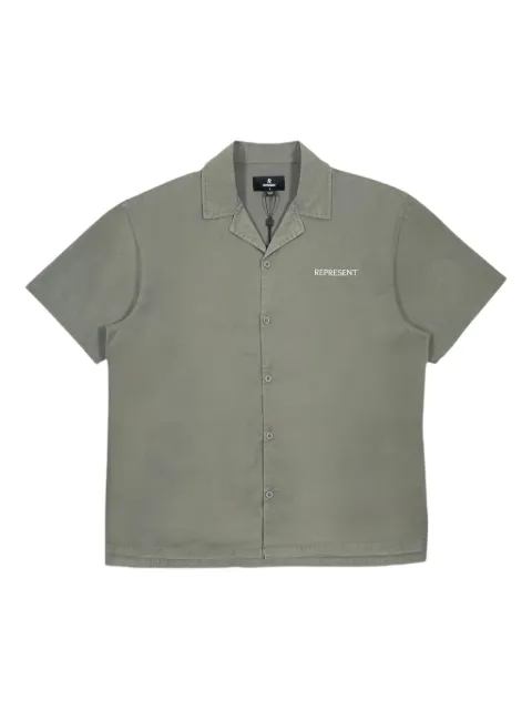 Represent Script camp collar shirt