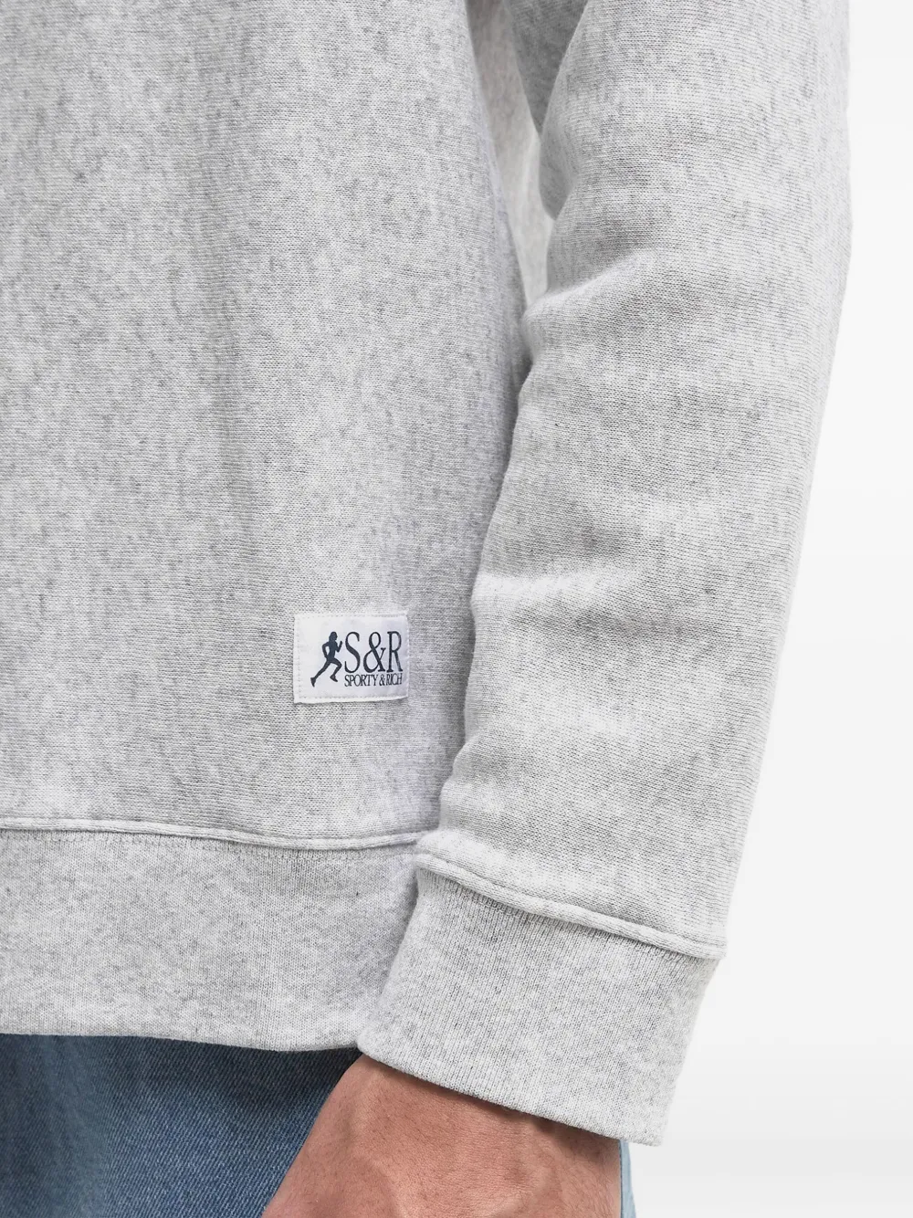 Shop Sporty And Rich Logo-patch Sweatshirt