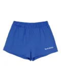 Sporty & Rich Serif Logo Disco shorts - Blue