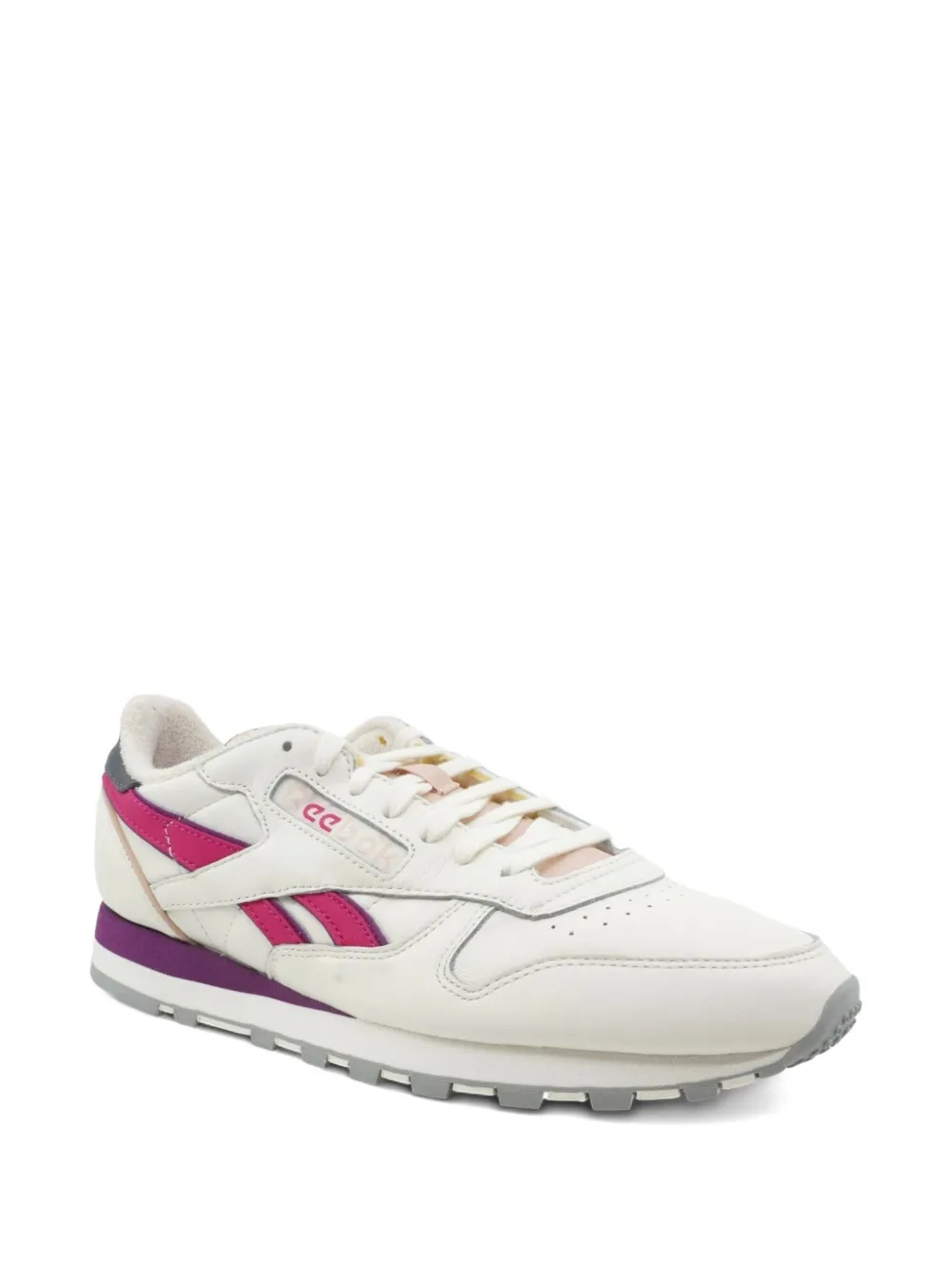 Reebok Classic sneakers met leren strepen Beige