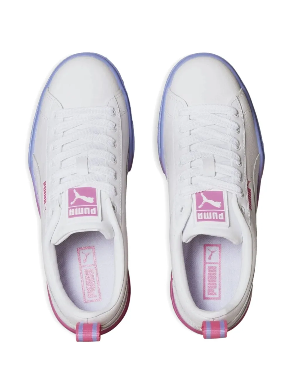 Reebok Mayze Fade "white/pink/elecktro Purple" Sneakers In White