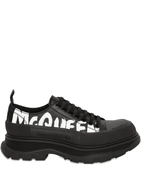 Alexander McQueen Tread Slick Lace Up "McQueen Graffiti Logo - Black" sneakers