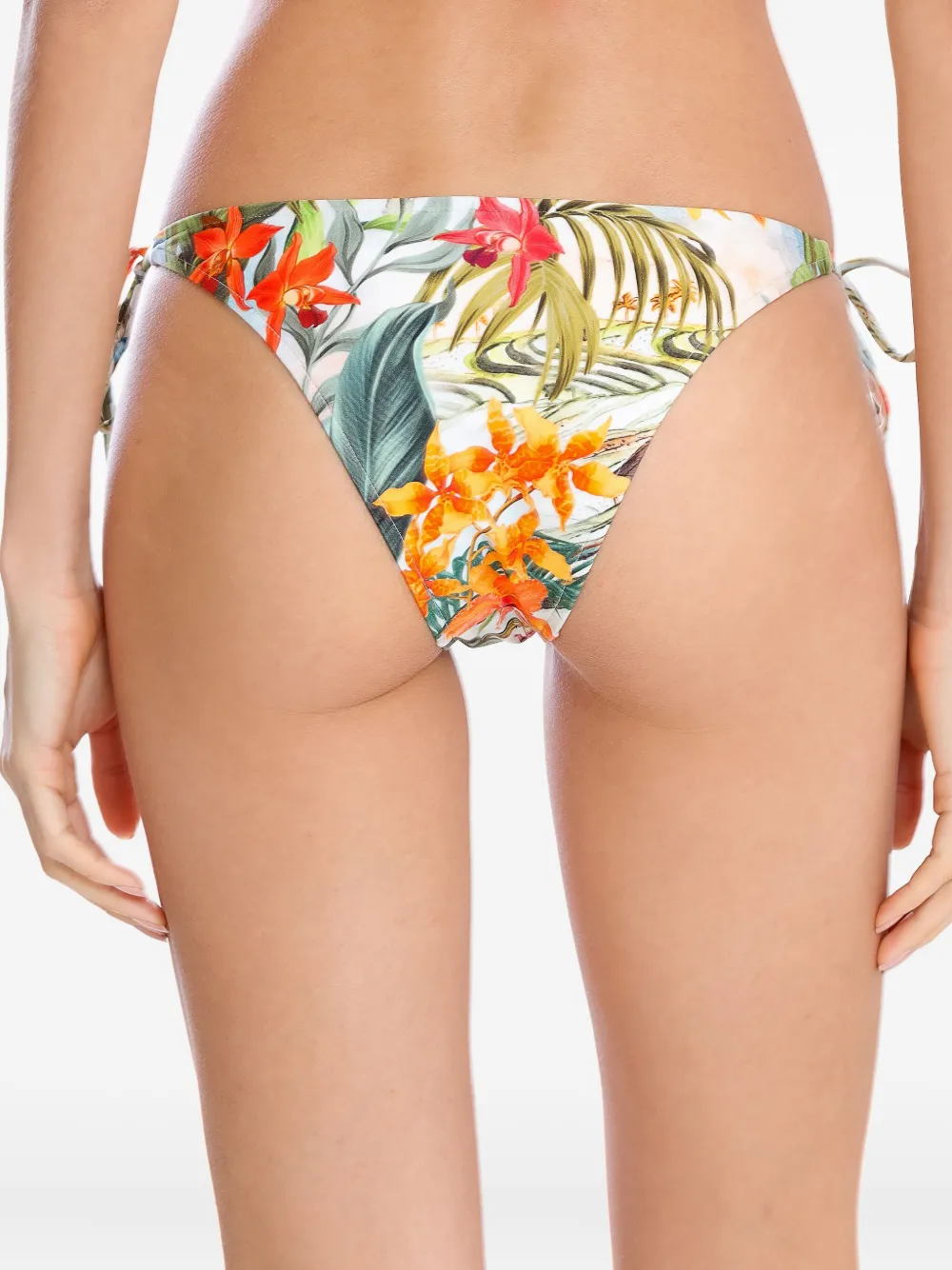 Lygia & Nanny tropical-print tie-side bikini bottom Wit