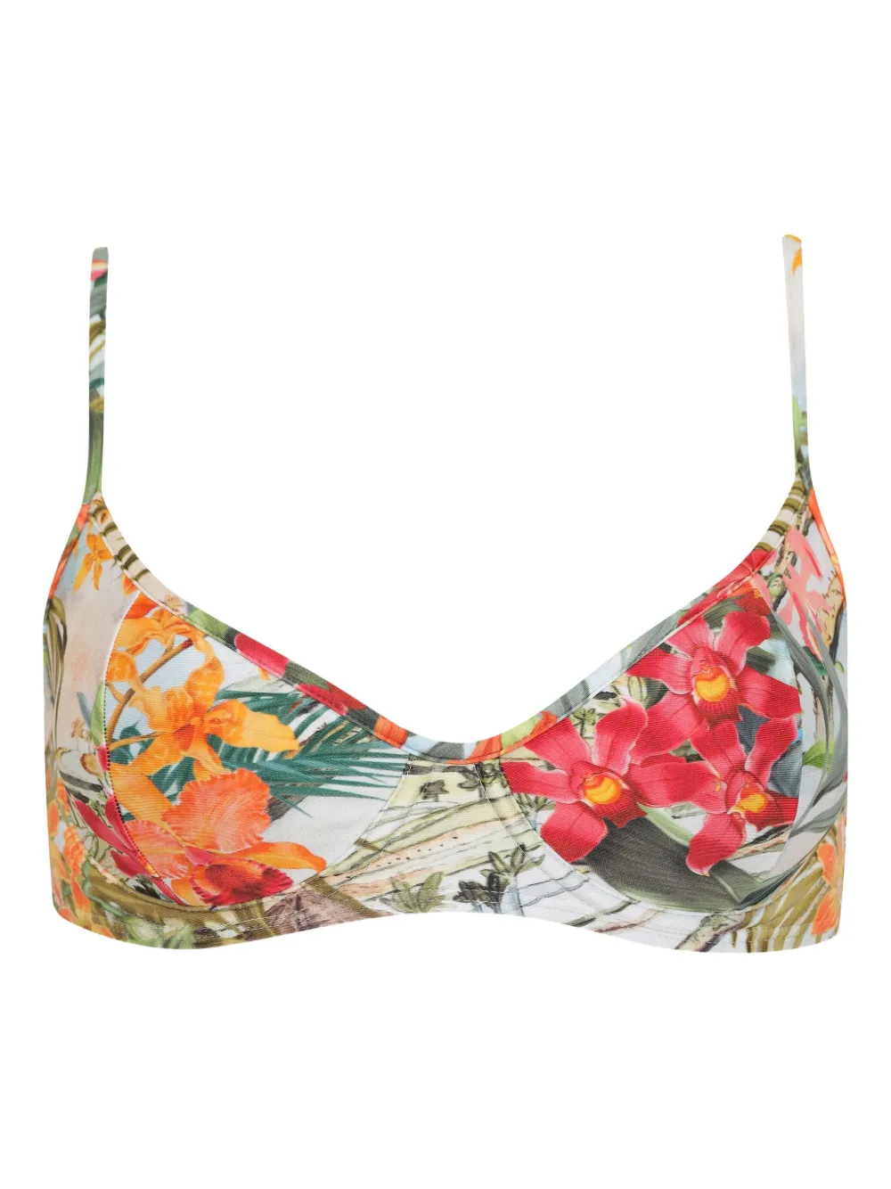 Lygia & Nanny floral-print bikini top Wit