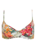 Lygia & Nanny floral-print bikini top - White