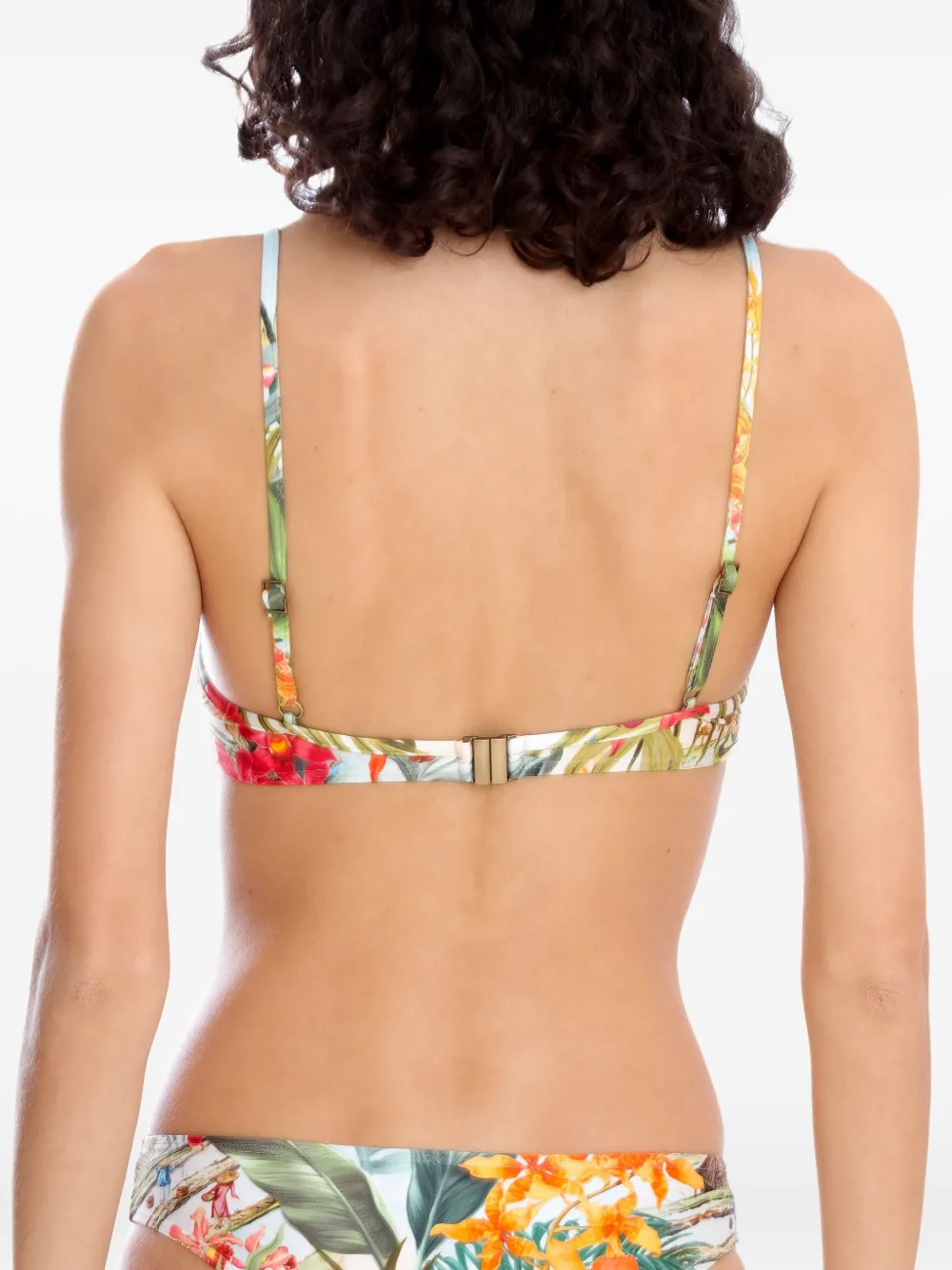 Lygia & Nanny floral-print bikini top Wit