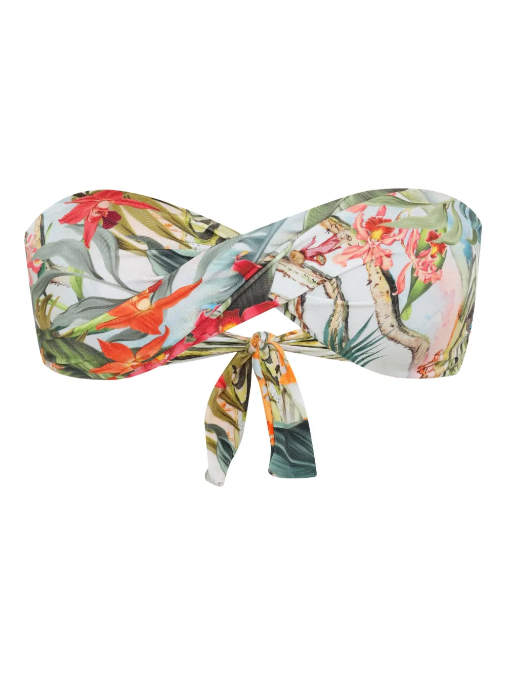 Lygia & Nanny Hawaii twisted-front floral bikini top Wit