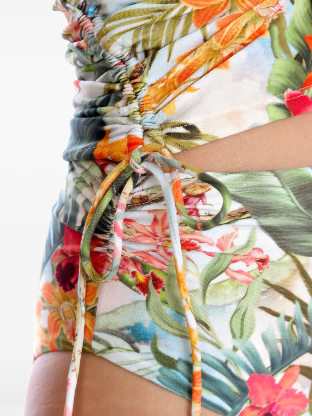 Lygia & Nanny Bruma tropical-print drawstring tankini Groen