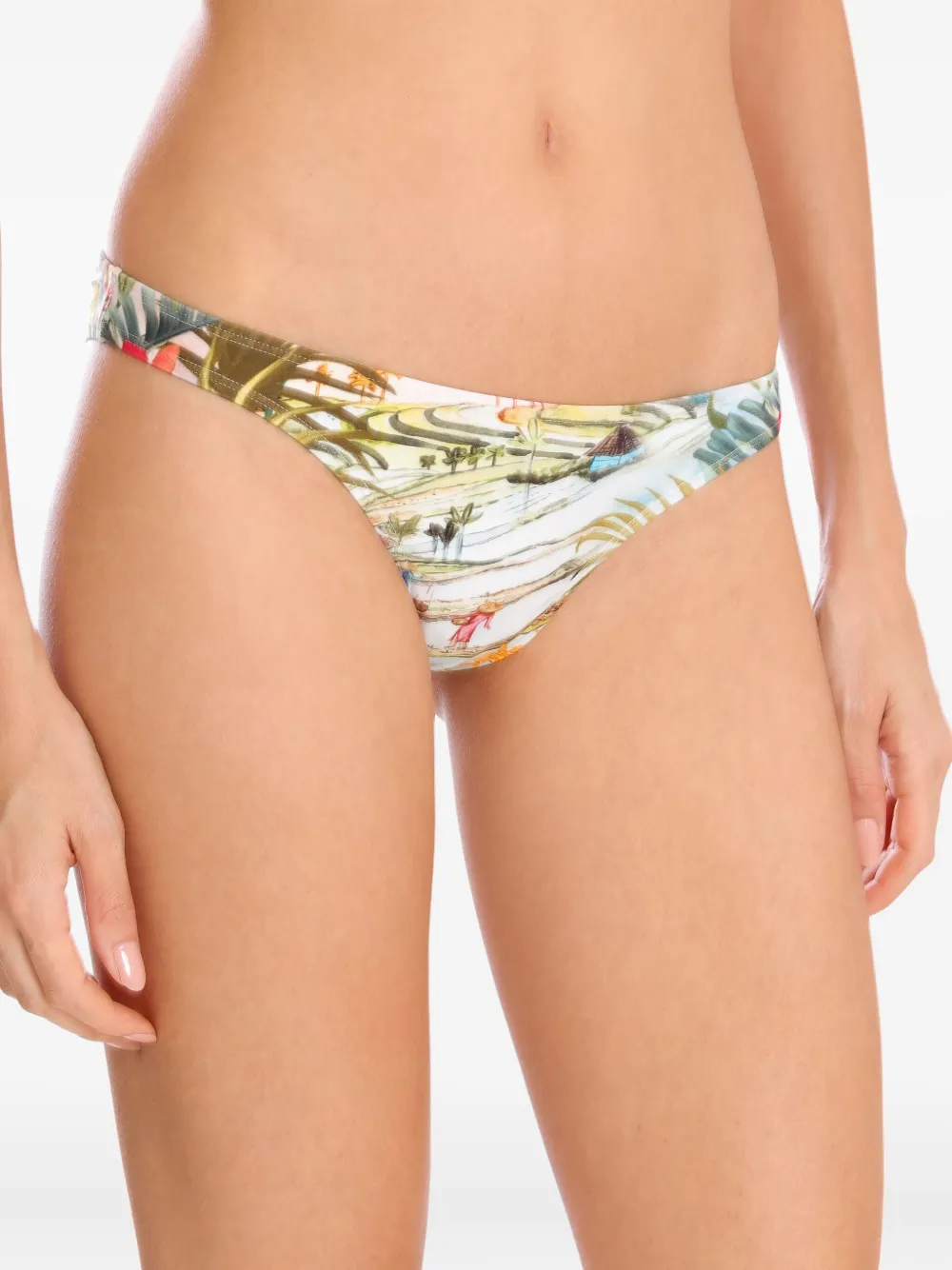 Lygia & Nanny tropical-print bikini bottom Wit