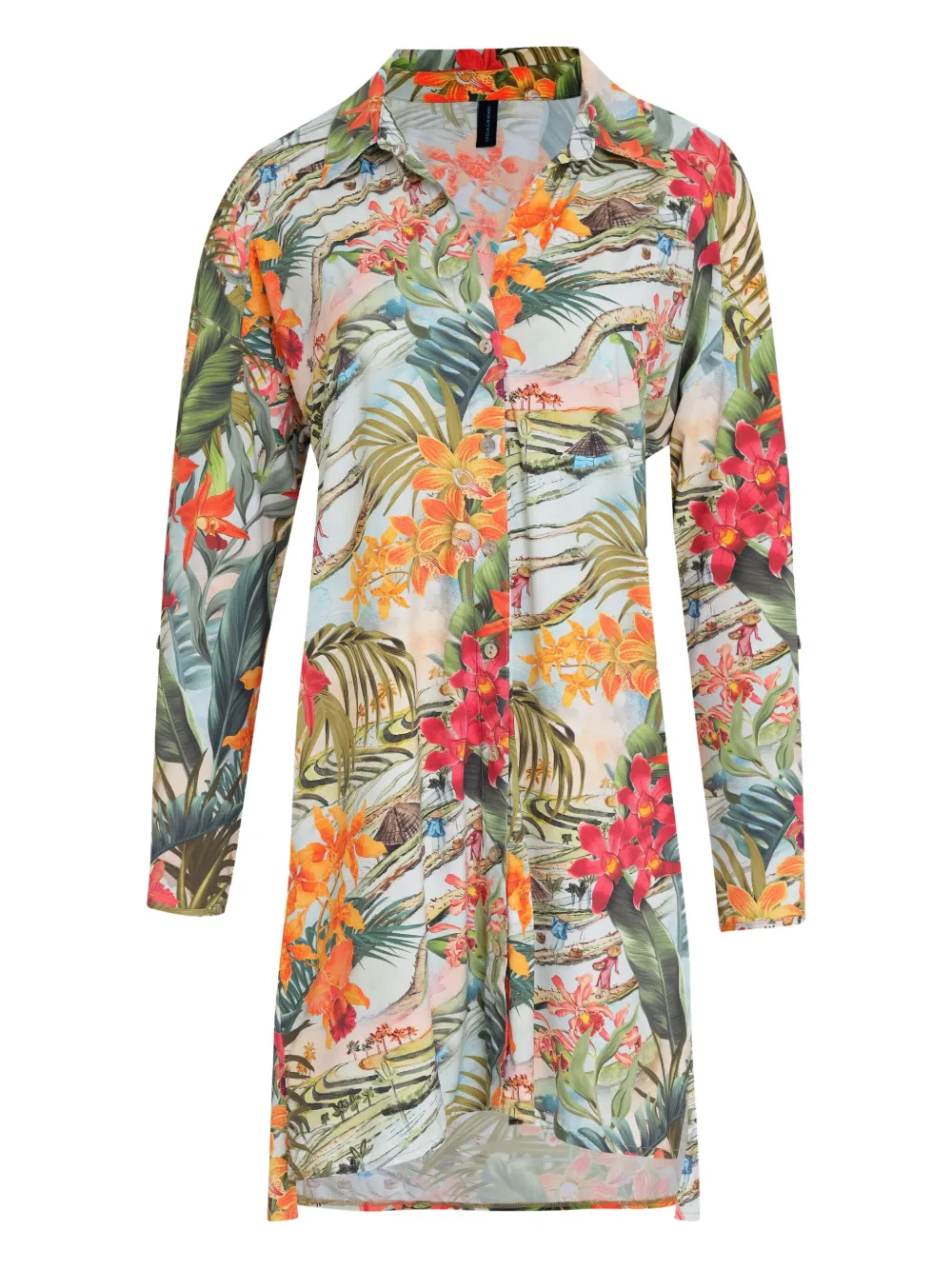 Lygia & Nanny Blousejurk met bloemenprint Geel