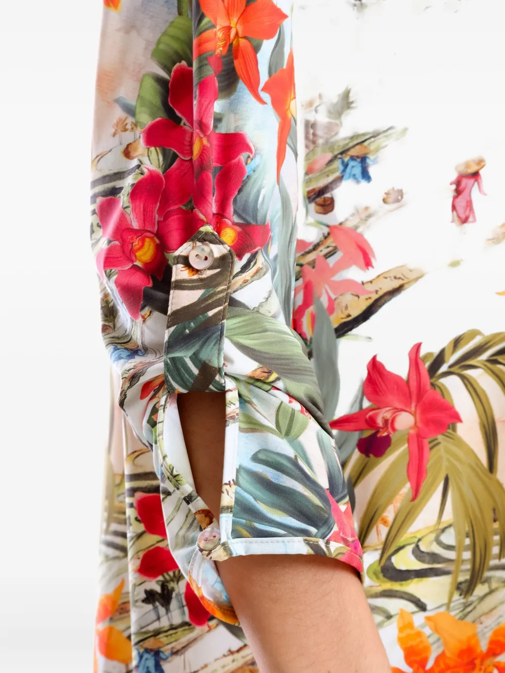 Lygia & Nanny Blousejurk met bloemenprint Geel
