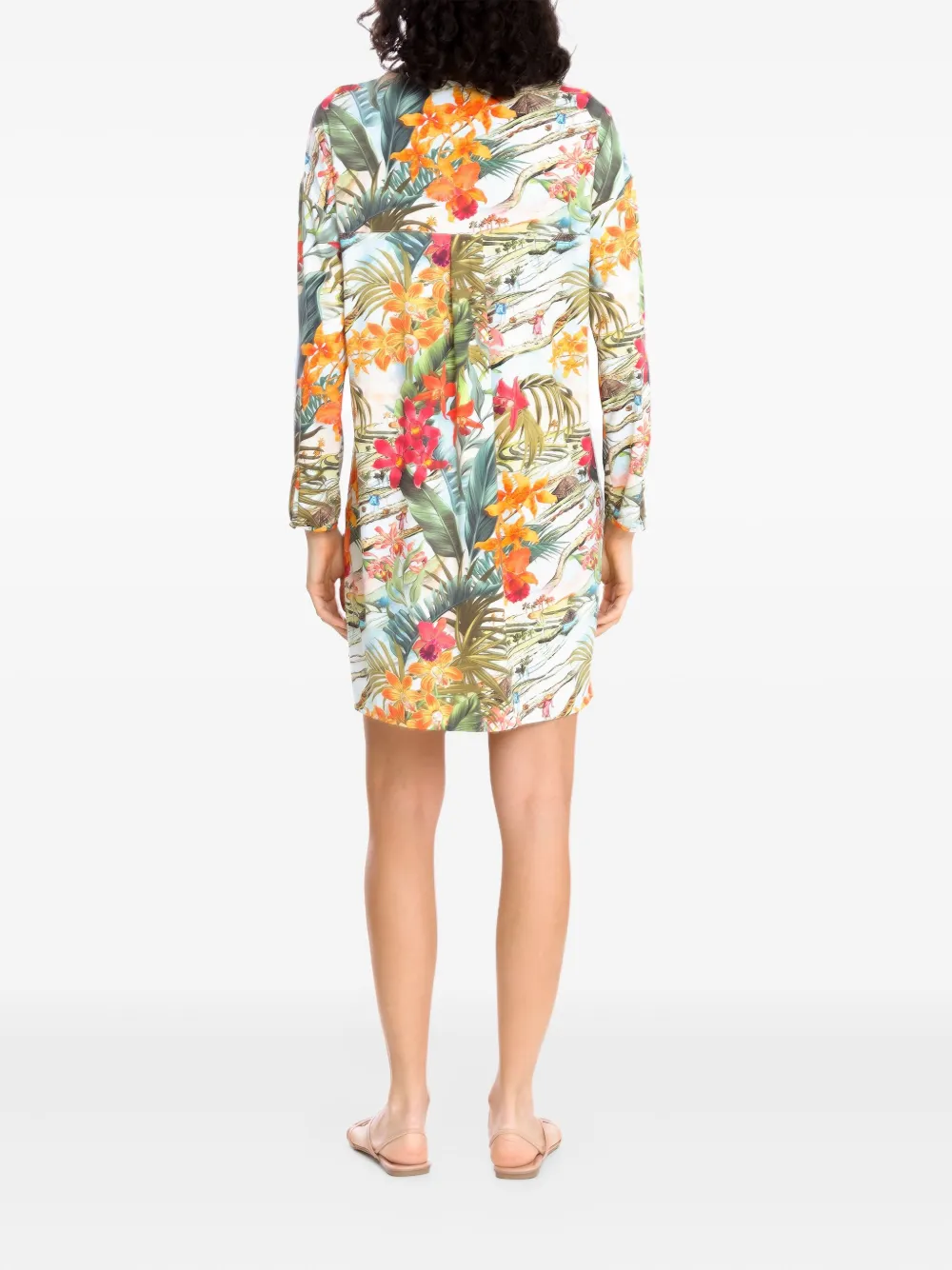 Lygia & Nanny Blousejurk met bloemenprint Geel
