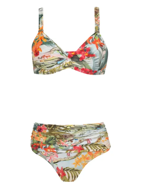 Lygia & Nanny tropical-print high-waisted bikini