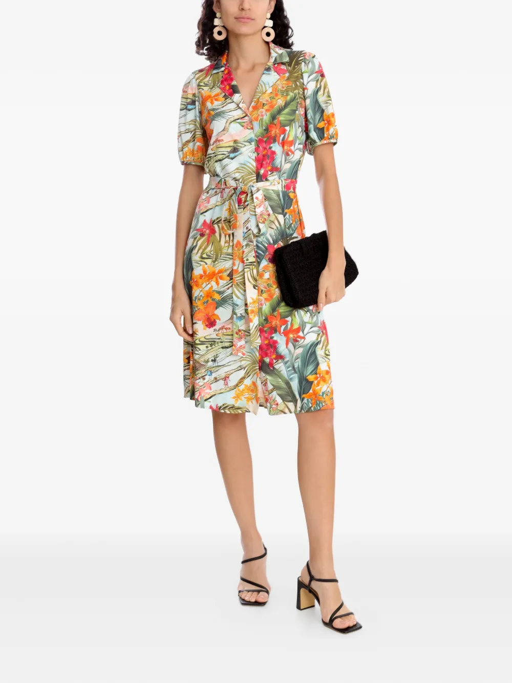 Lygia & Nanny Jurk met bloemenprint - Groen
