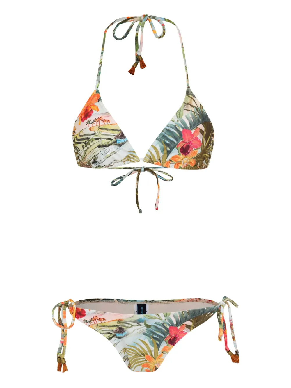 Lygia & Nanny Tropical-print Triangle Bikini In Multi