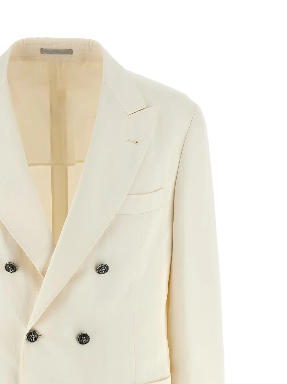 Brunello Cucinelli Blazer met dubbele rij knopen Wit