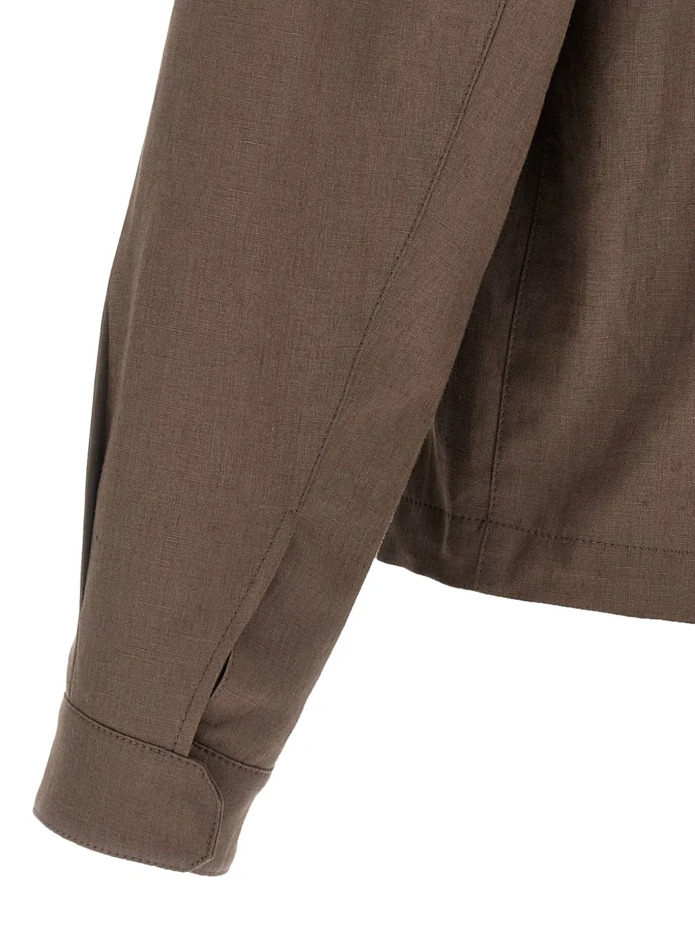 Zegna Oasis linnen jack Bruin