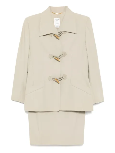 Céline Pre-Owned طقم بدلة بجاكيت وتنورة من عقد 1990-2000