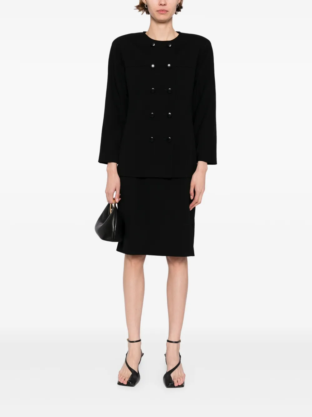 Balenciaga Pre-Owned 1999-2000s Setup jurk - Zwart