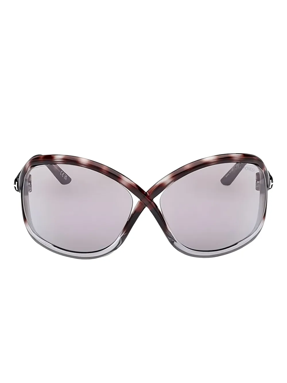 TOM FORD Eyewear Zonnebril met geometrisch montuur Bruin