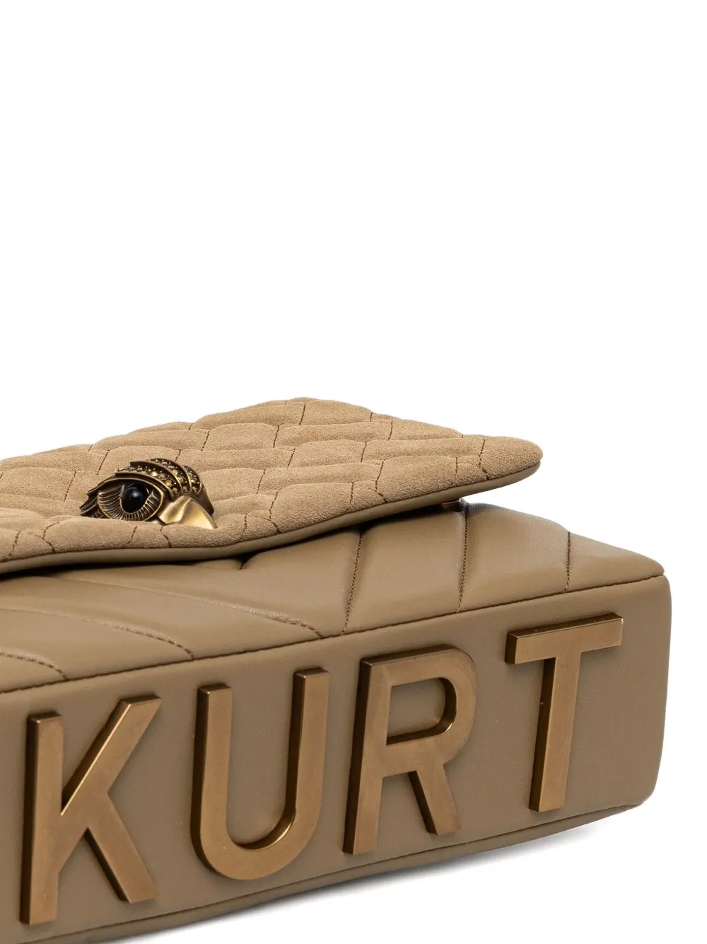 Kurt Geiger Quilted Chain-strap Satchel In Brown