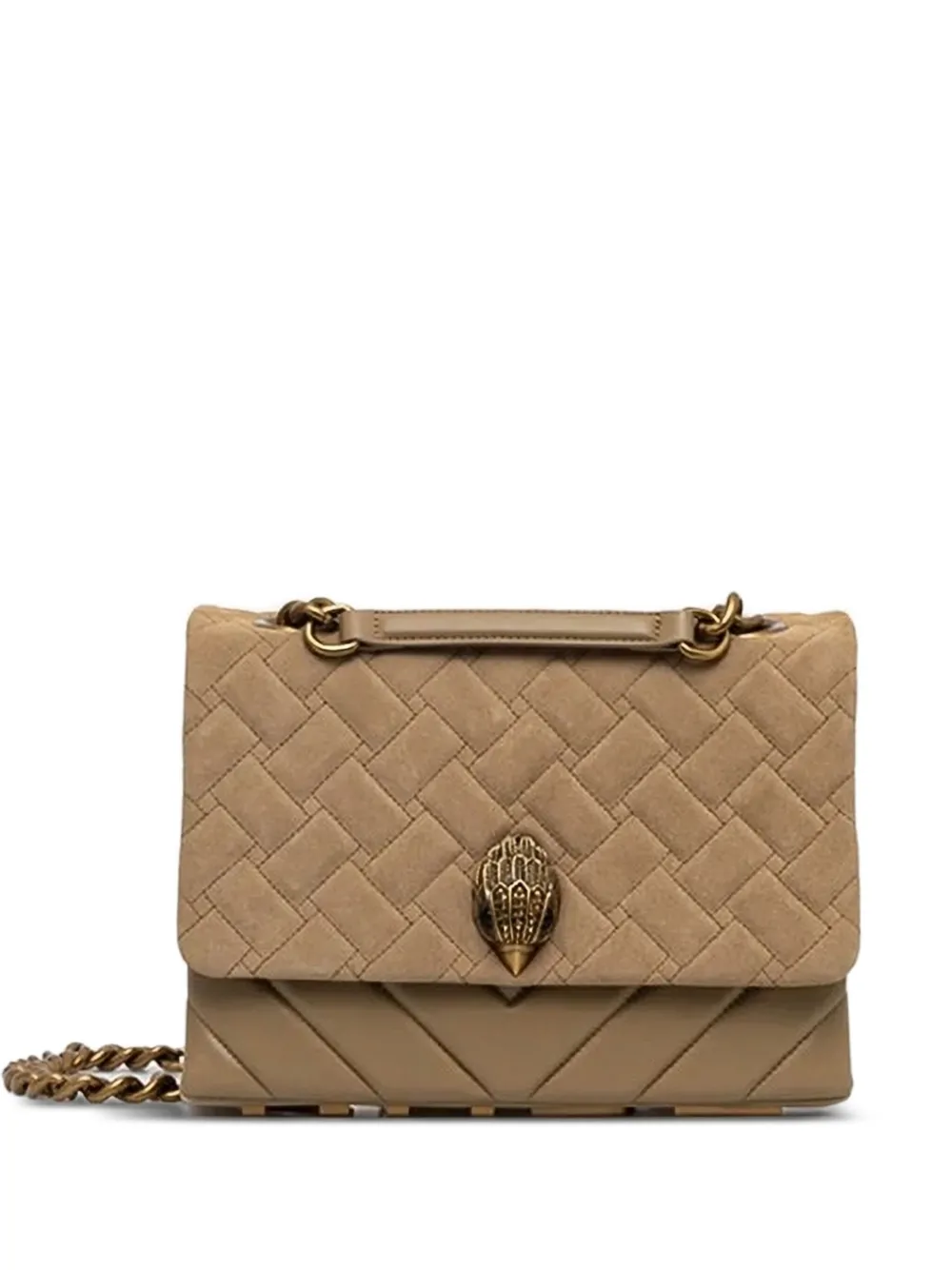 Kurt Geiger London quilted chain-strap satchel | Brown | Image 1