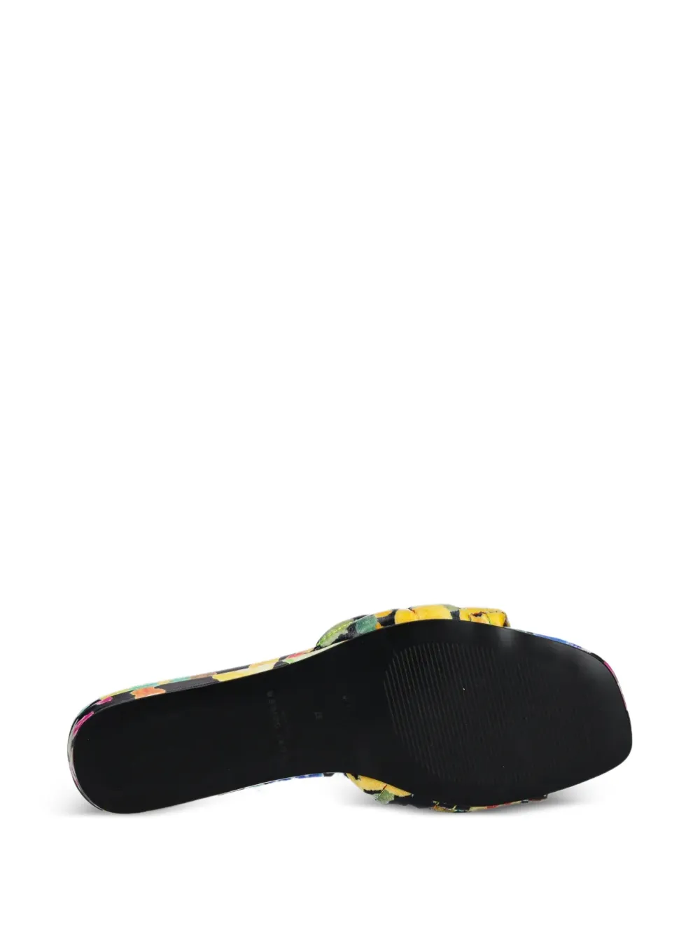 Kurt Geiger London Kensington floral-print slip-on sandals Yellow
