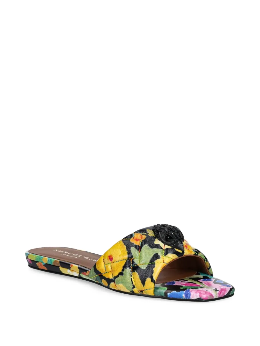 Kurt Geiger London Kensington floral-print slip-on sandals | Flat Sandals | Image 2