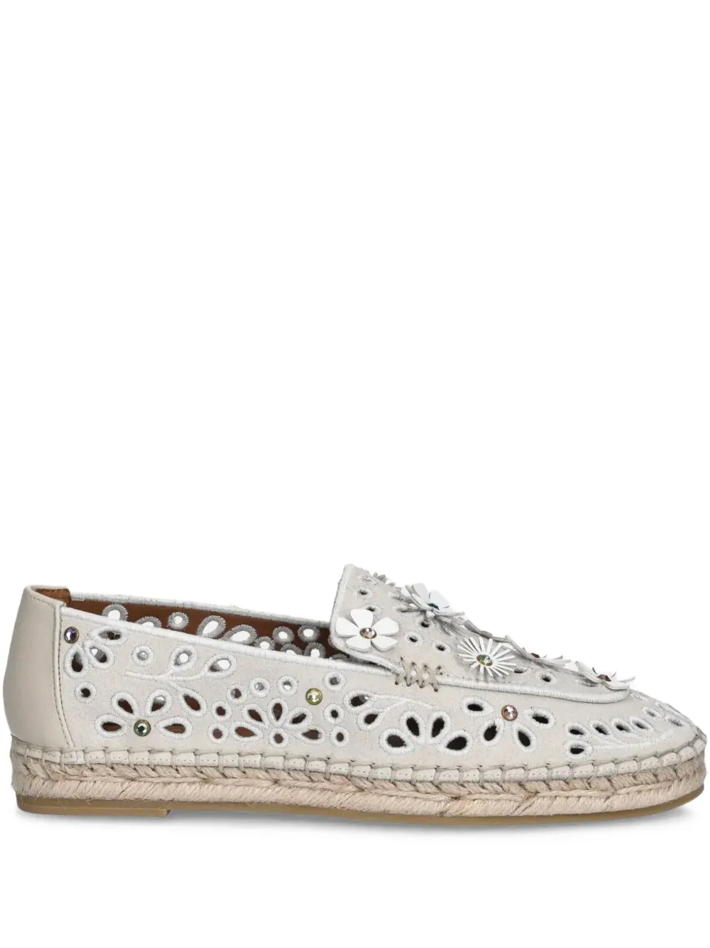 Kurt Geiger London Flower broderie-anglaise espadrilles | Grey | Image 1