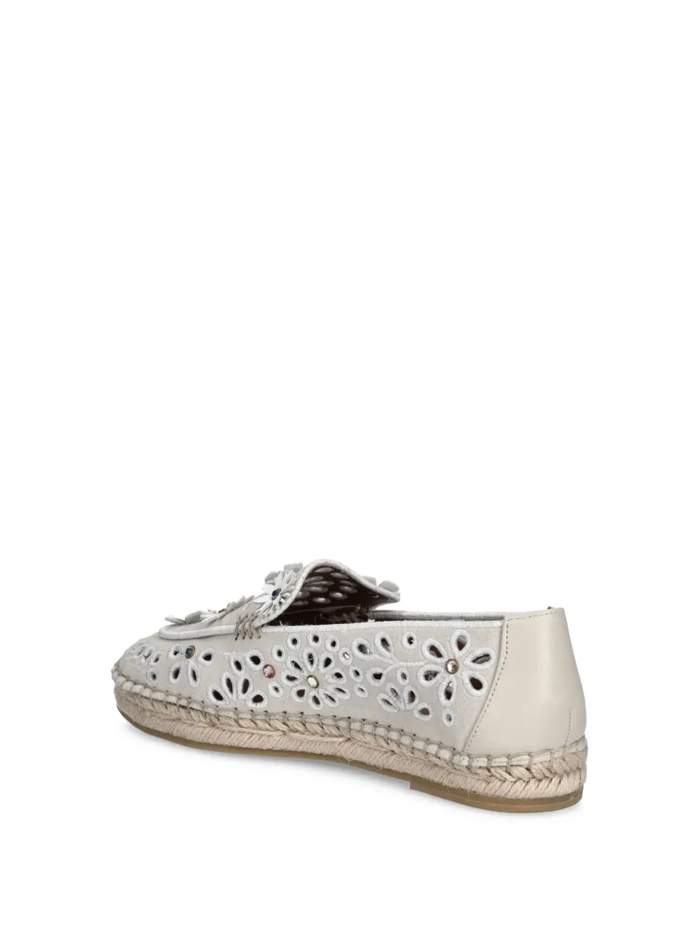 Kurt Geiger London Espadrilles met geborduurde bloemen Grijs