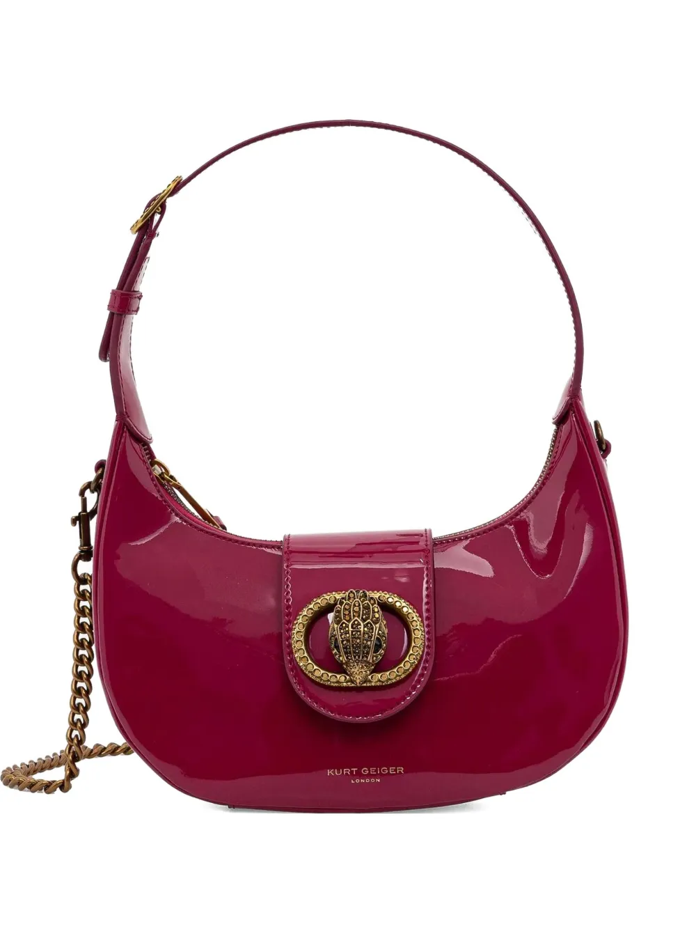 KURT GEIGER CHELSEA PATENT LEATHER SHOULDER BAG 