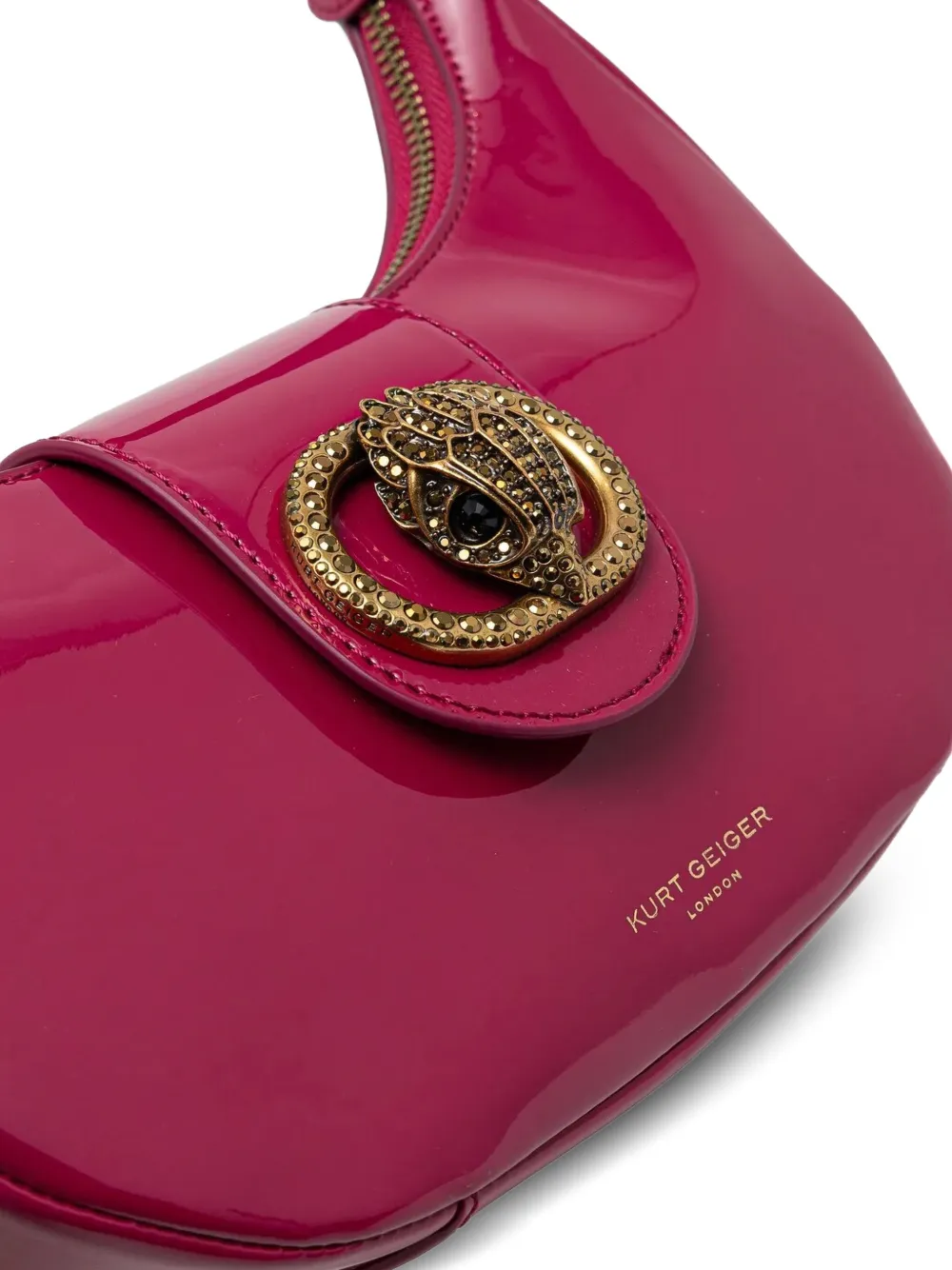 KURT GEIGER CHELSEA PATENT LEATHER SHOULDER BAG 