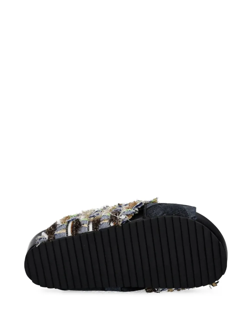 Kurt Geiger Chelsea Woven Slide Sandals In Multi