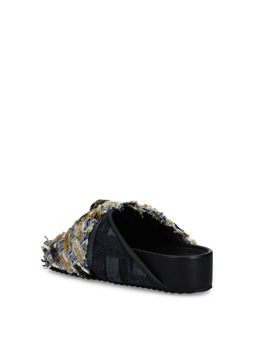 Kurt Geiger Chelsea Woven Slide Sandals In Multi