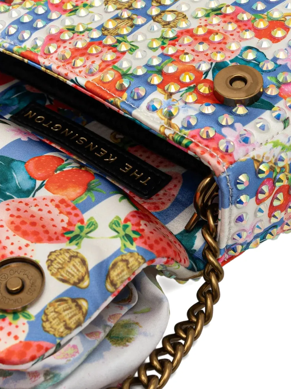 Kurt Geiger London Schoudertas verfraaid met kralen en bloemen Blauw