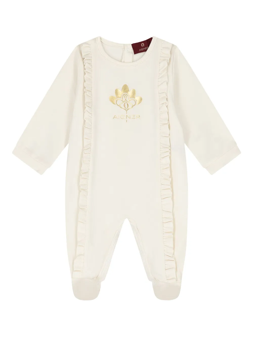 Aigner Kids Romper met franje Wit