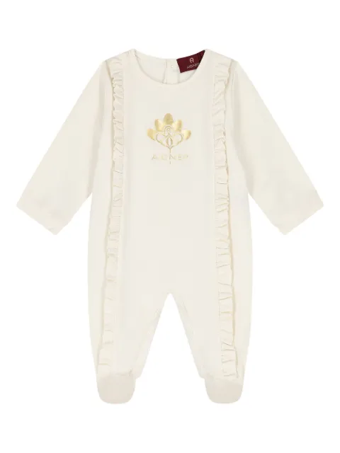 Aigner Kids frill-detail babygrow