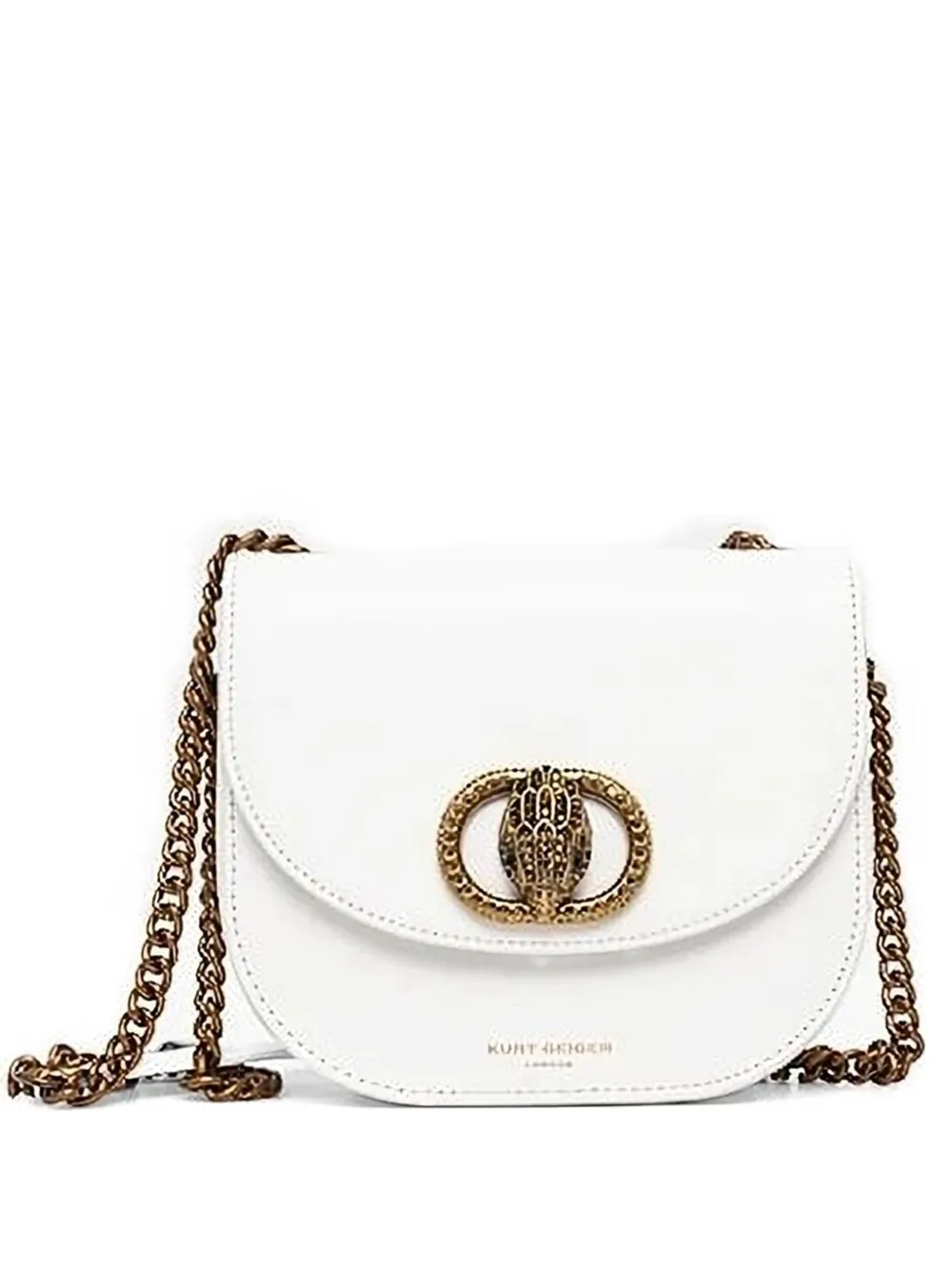 Kurt Geiger London Borsa con placca logo - Bianco