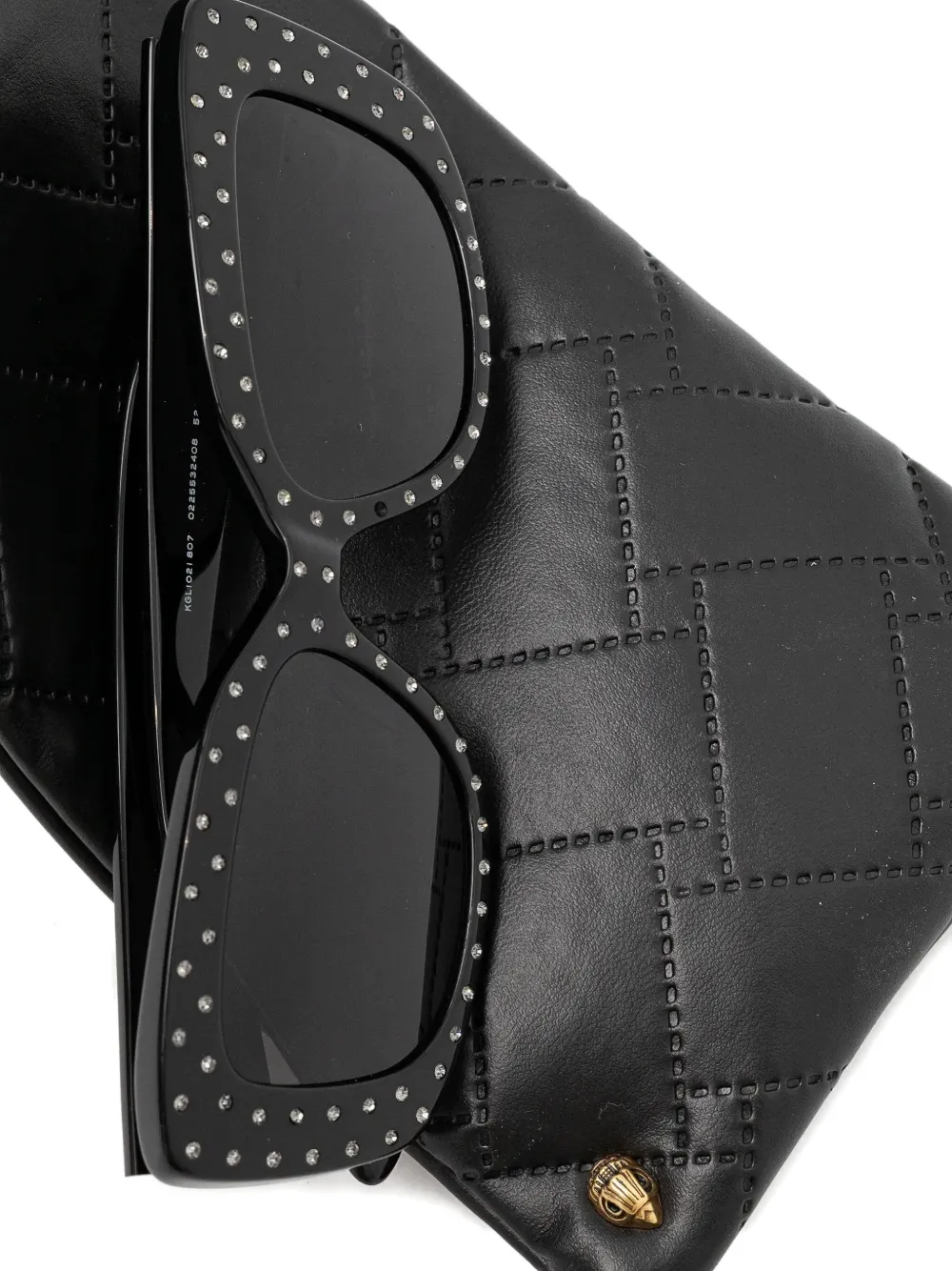 Kurt Geiger London Zonnebril met rechthoekig montuur Zwart