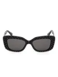 Kurt Geiger London rhinestone-embellished cat-eye sunglasses - Black