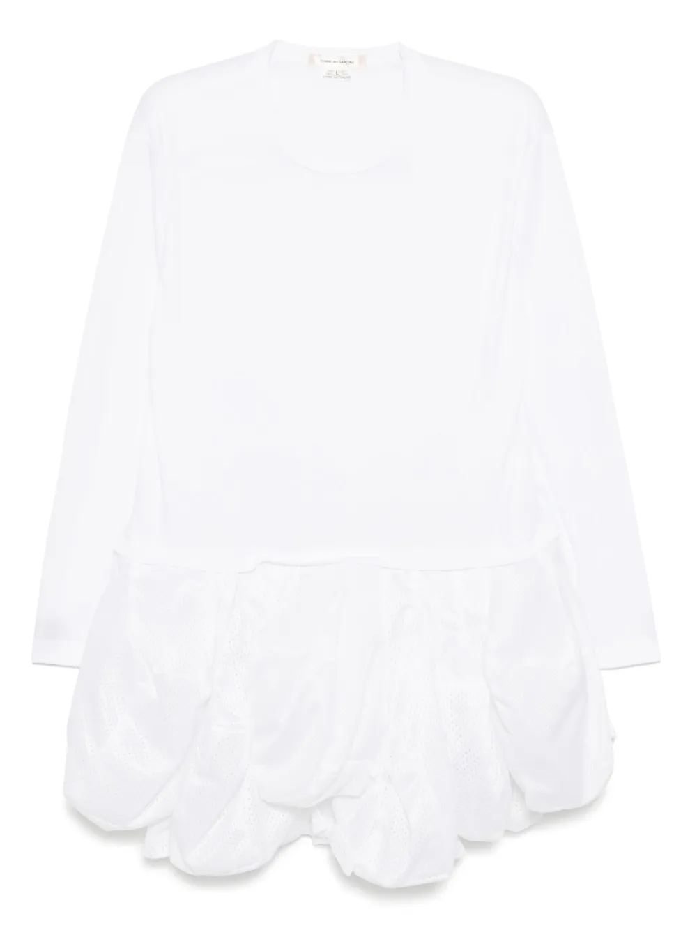 Comme Des Garçons long-sleeved ruffle dress | White | Image 1