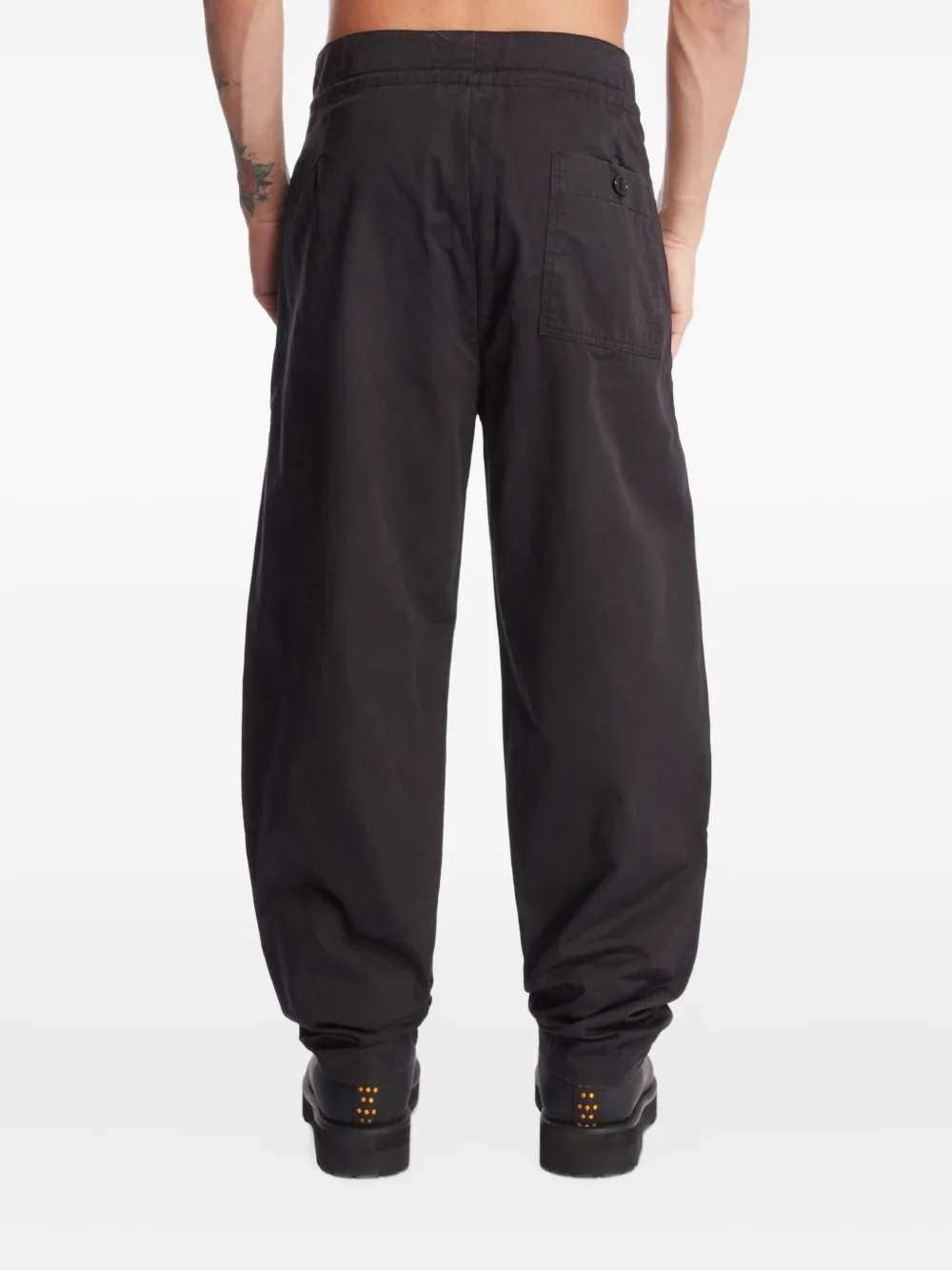 Applied Art Forms Pleated Drawstring Trousers In Brown