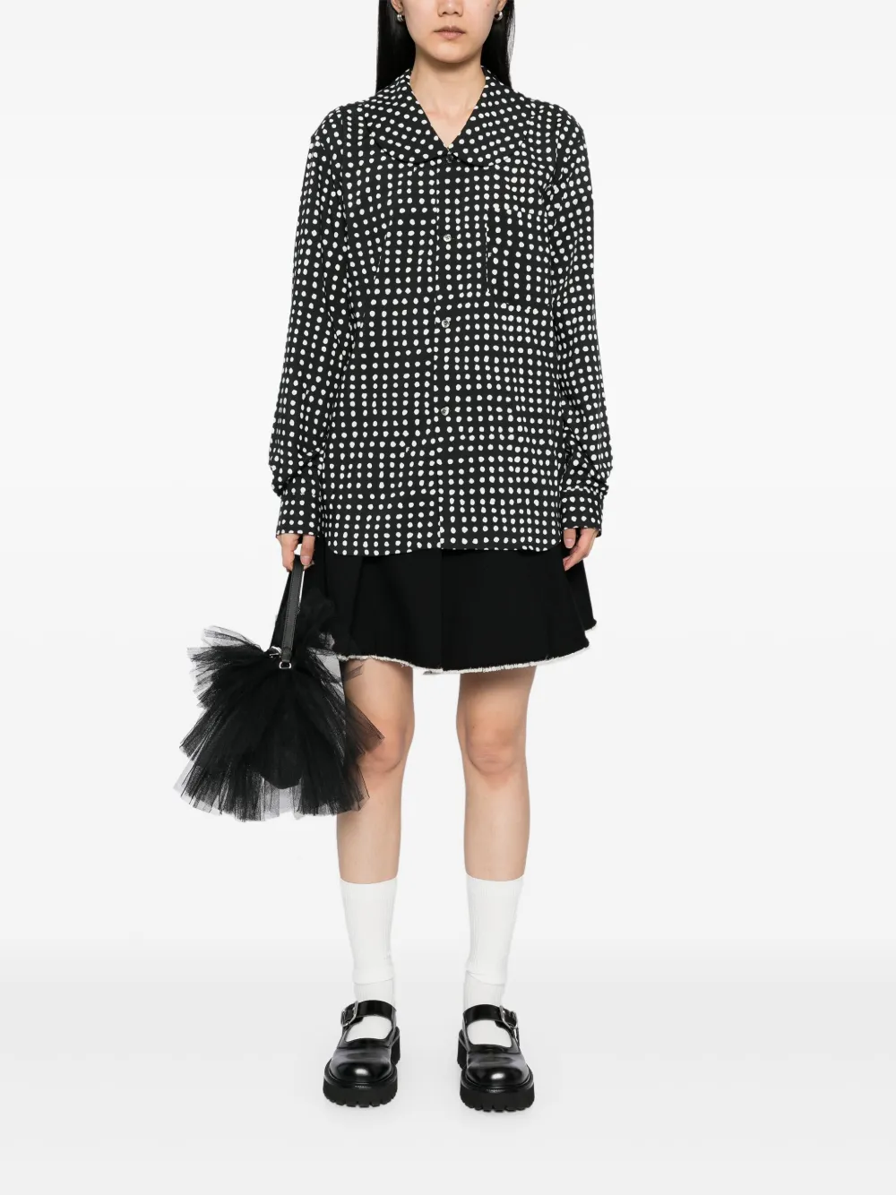 Shop Black Comme Des Garçons Filip Pagowski Polka-dot Shirt