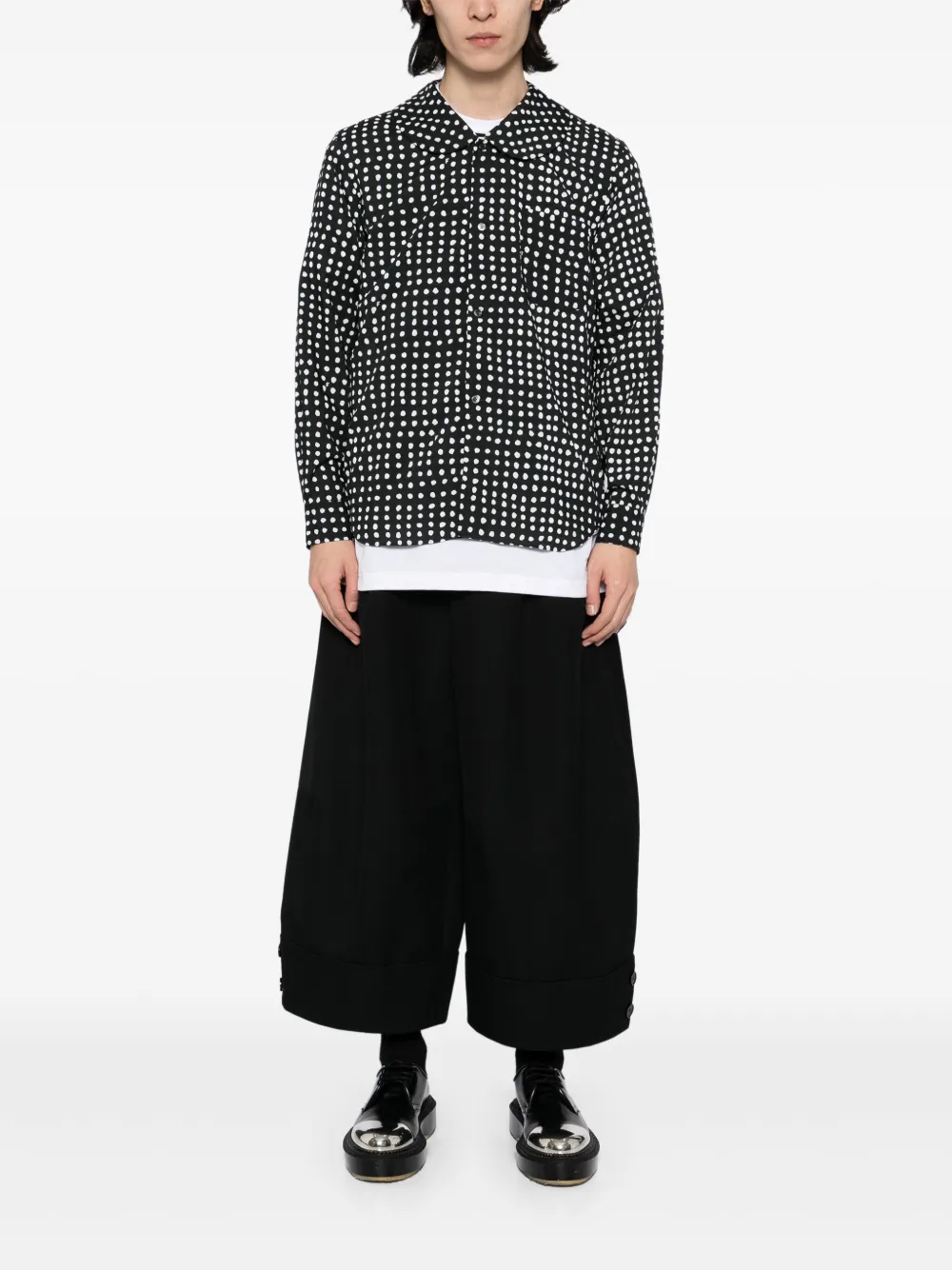 Black Comme Des Garçons Filip Pagowski polka-dot shirt | Shirts | Image 2