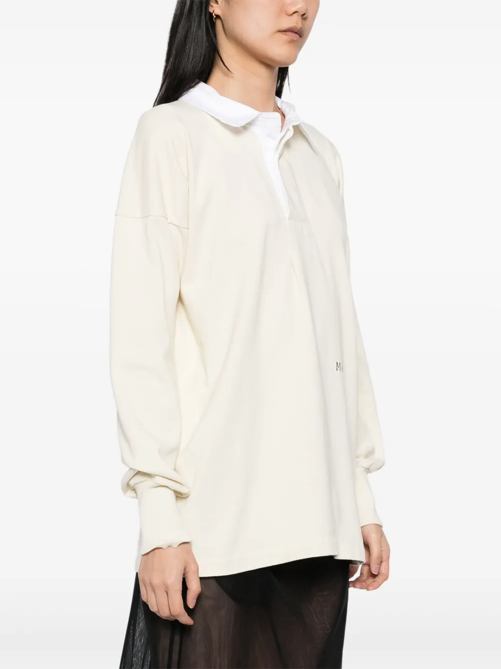 Maison Margiela Katoenen top met lange mouwen Beige