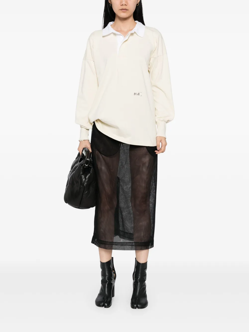 Maison Margiela Katoenen top met lange mouwen Beige