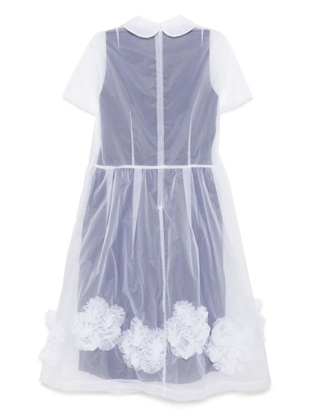 Comme Des Garcons Girl Pleat-tuck Overlay Dress In Blue