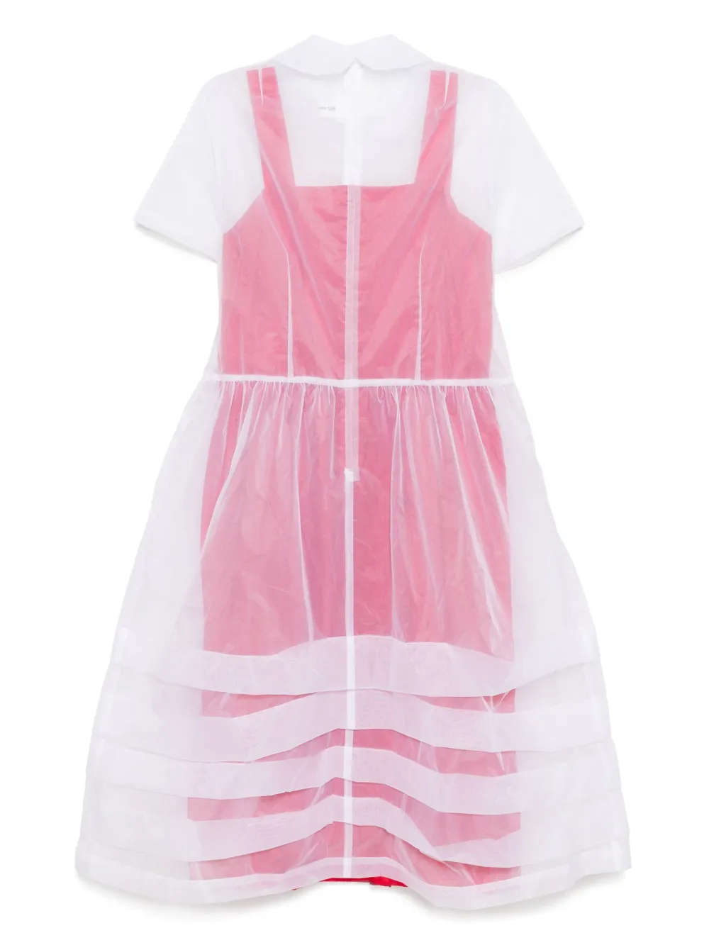 Comme Des Garçons Girl Jurk met geplooide laag - Wit