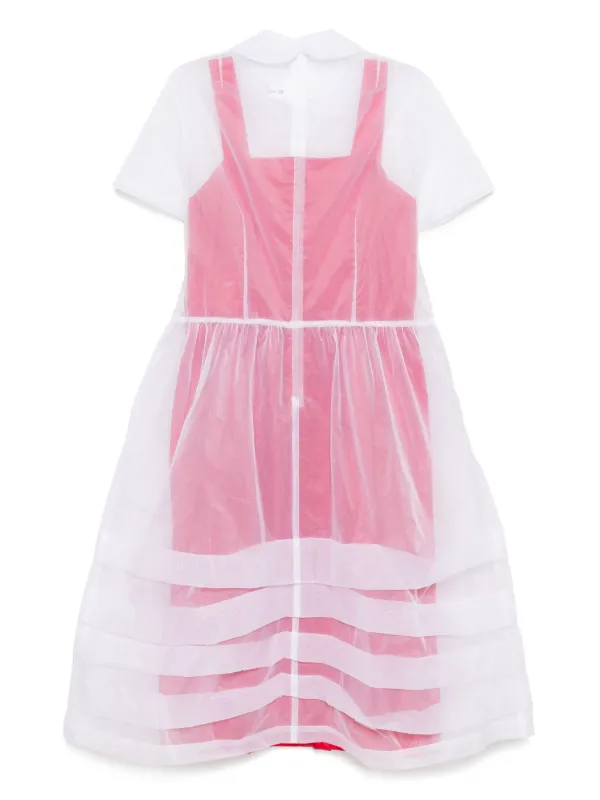 Comme Des Garçons Girl pleat-tuck Overlay Dress White Farfetch